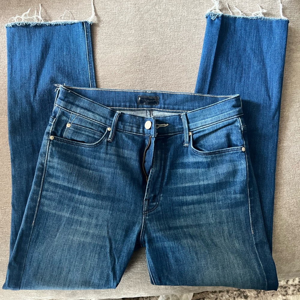 MOTHER Mid Ride Dazzler Crop Fray - Picture 2 of 5